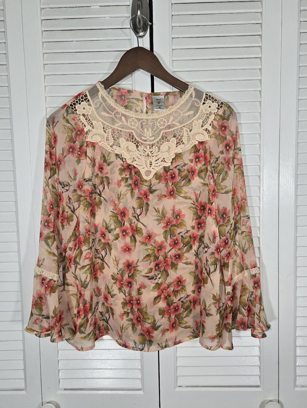 Disney X Lauren Conrad Snow White Lace Crochet Bib Cottagecore Blouse Sz M